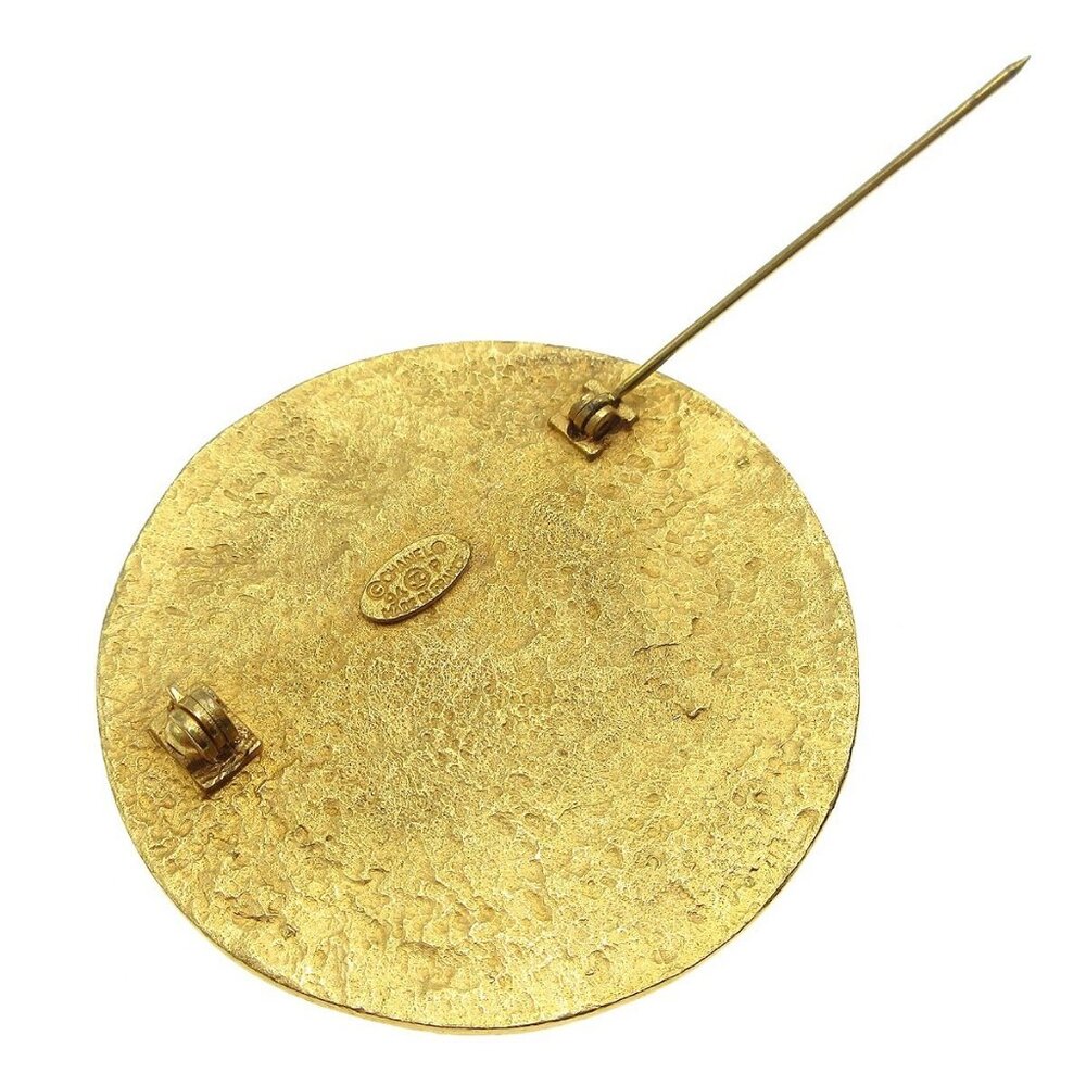 Chanel Medallion Brooch Pin Gold 94P 57917 - Picture 3 of 4